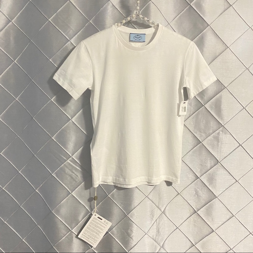 Prada Cotton-Jersey T-Shirt - Picture 7 of 10